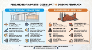 perbedaan partisi geser
